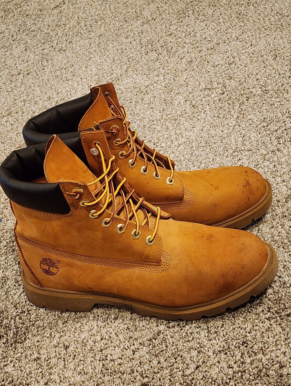 Timberland Waterproof Work Boots 6" Padded Collar Mens 10.5 EUC